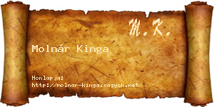 Molnár Kinga névjegykártya